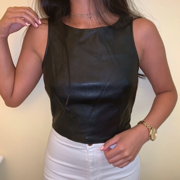 H&M Leather Top - Picture 2 of 2